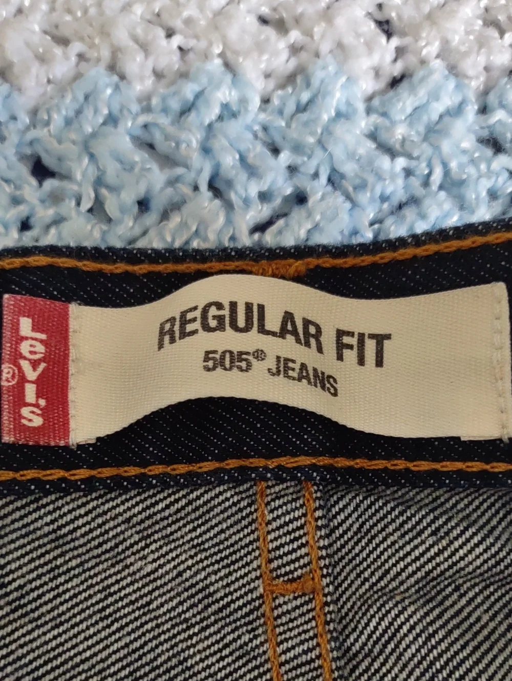 Levi's 38x32 505 Regular Fit Blue Jeans